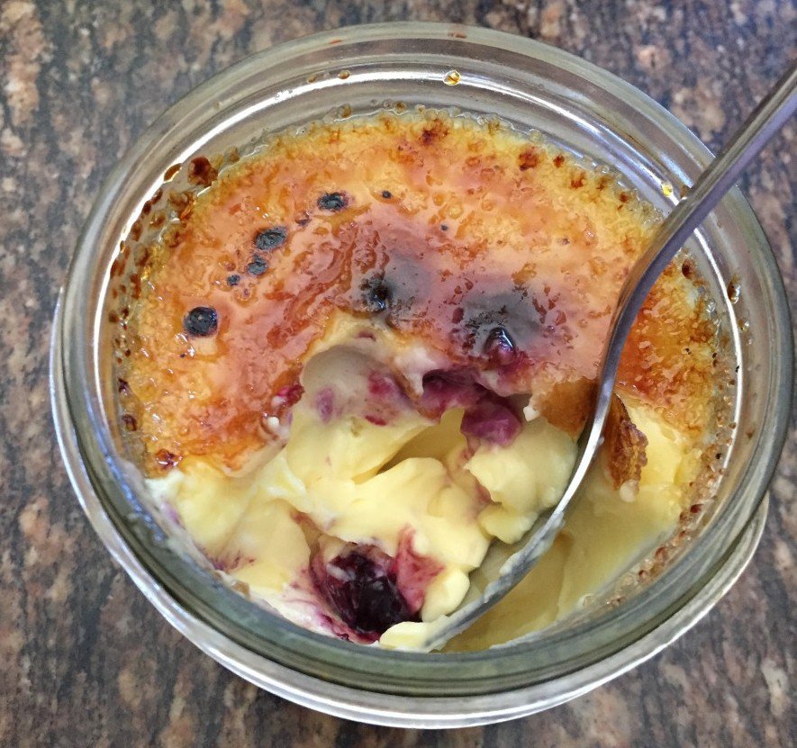 Vanilla & Blueberry Crème Brûlée